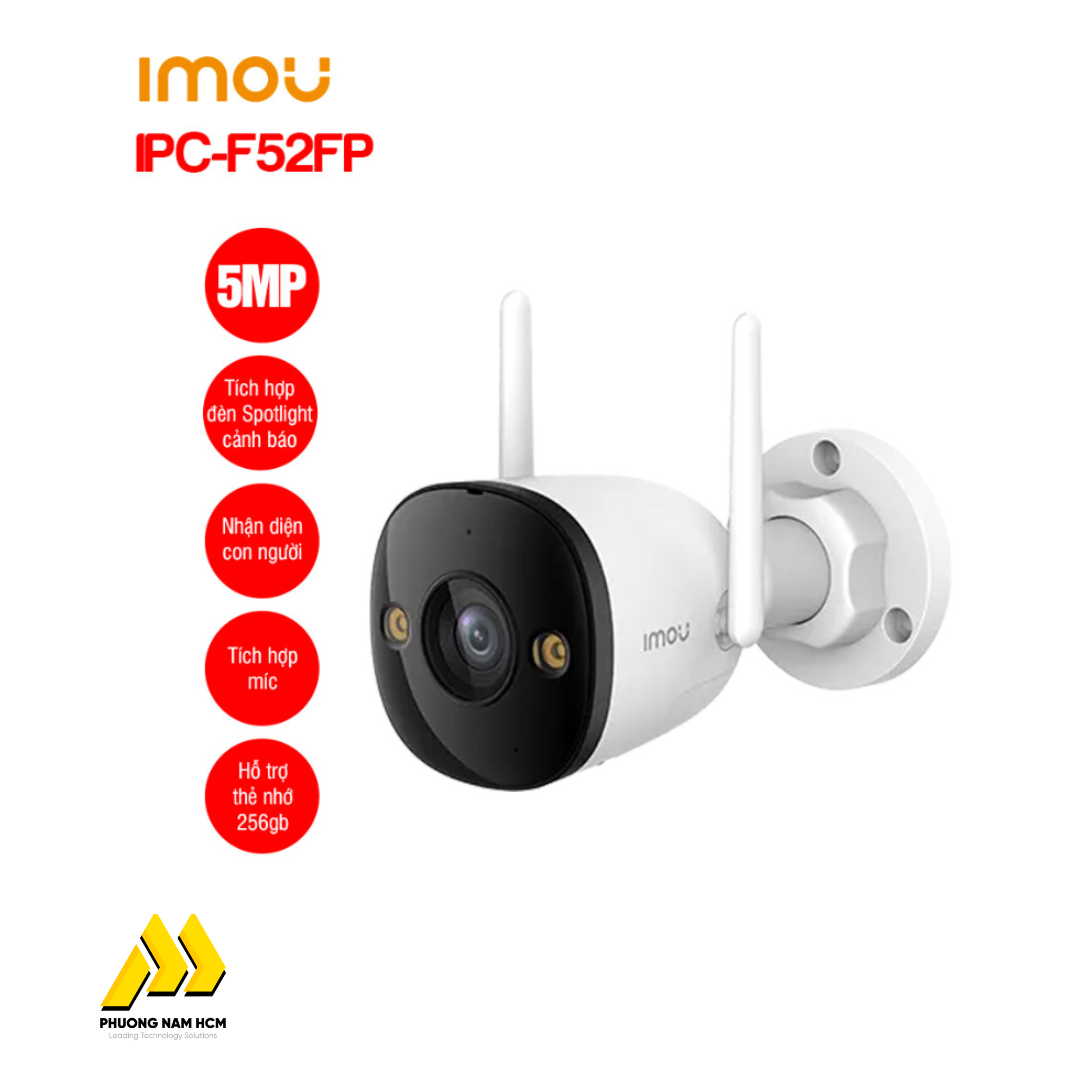 Camera WIFI IPC-F52FP IMOU 5 megapixel 3k có màu ban đêm