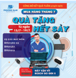 KẾT QUẢ CHƯƠNG TRÌNH BỐC THĂM TUẦN 3 (13/7-19/7)